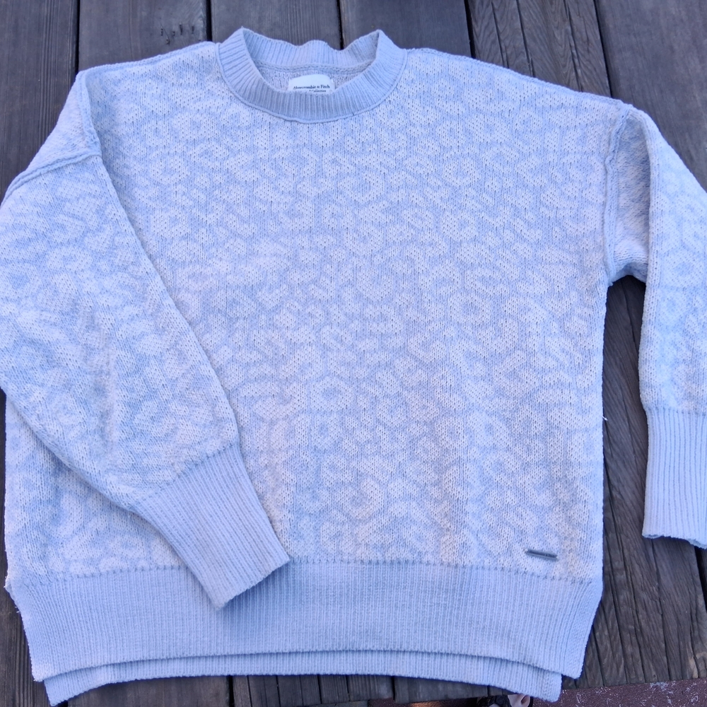 Abercrombie & Fitch Soft Blue Crewneck Sweater